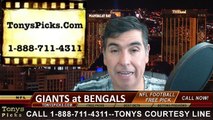 Cincinnati Bengals vs. New York Giants Free Pick Prediction NFL Preseason Pro Football Odds Preview 8-14-2015