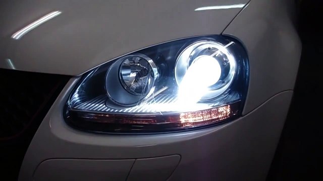Golf V install Well-Done HID Xenon D2S and Foglight 6000ºk