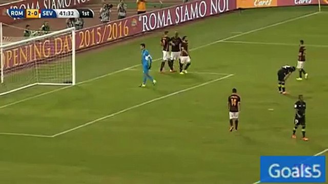 Edin Dzeko 2nd Goal AS Roma 3 - 0 Sevilla Friendly Match 14-8-2015