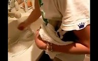 チョビヒゲ猫　ロクちゃんとの生活（入浴）