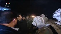 الرئيس بشار الاسد مع ابطال الجيش السوري في جوبر 01/01/2015