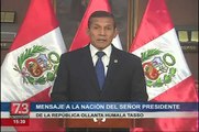 Presidente Humala brindó Mensaje a la Nación sobre Tía María