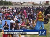 Niños scouts se reunieron en Yahuarcocha