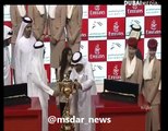 فرحة سمو الشيخ محمد بن راشد آل مكتوم بكأس دبي العالمية 2014