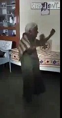 Old lady can dance better than her grand children..