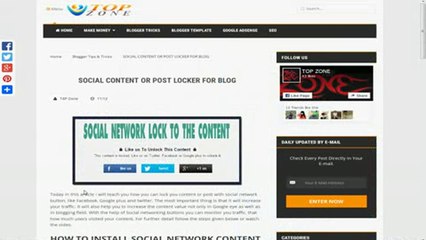 SOCIAL NETWORK CONTENT OR POST LOCK FOR BLOG