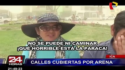 Ica: calles se encuentran cubiertas por un manto de arena