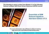 Essentials of IBM Rational AppScan Standard Edition V7.9:  Scanning Web Services