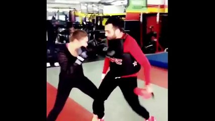 Ronda Rousey training boxing short clips