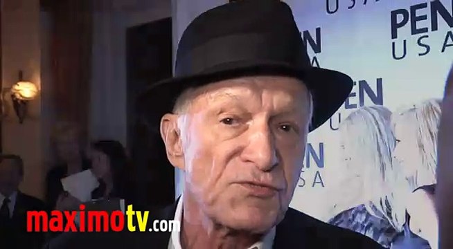 HUGH HEFNER with Anna Sophia Berglund and Crystal Harris PEN USA