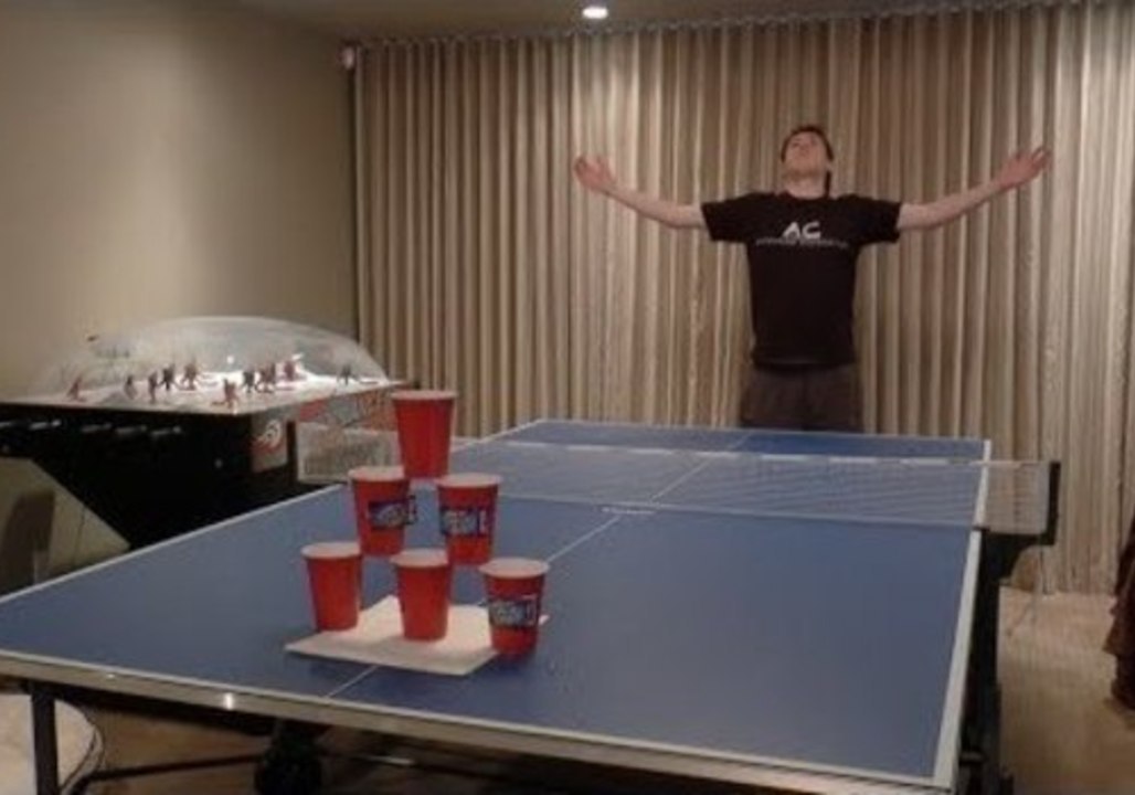 Canadian Student Shows Off Impressive Pong Trick Shots