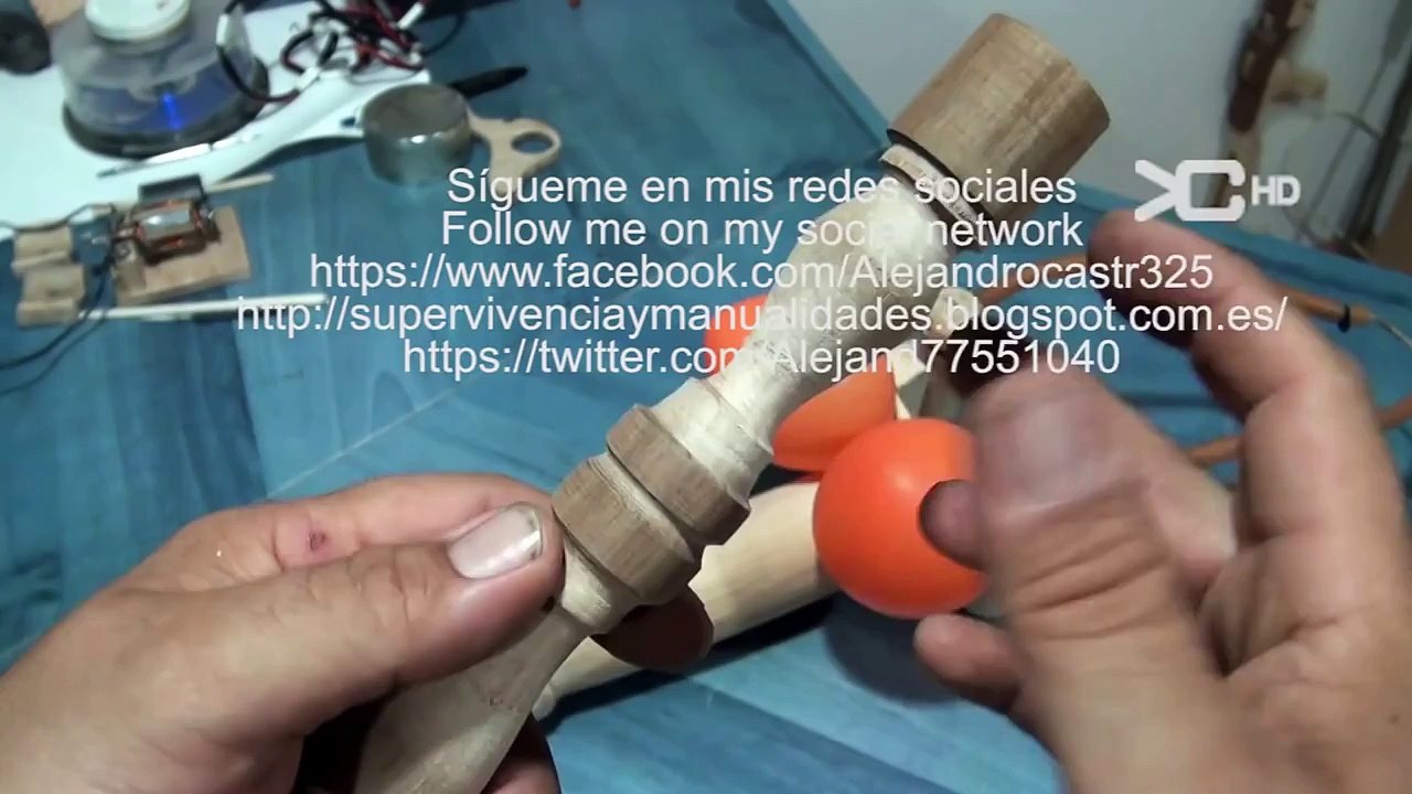 Torno casero con taladro