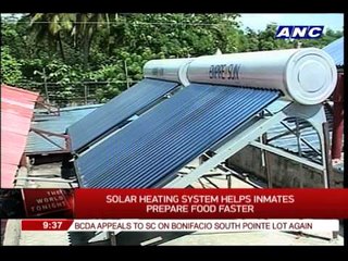 How solar heating system help inmates in Davao