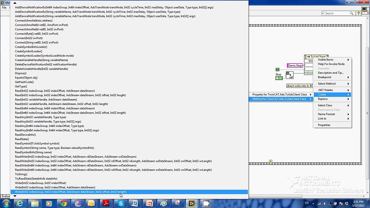 Using Labview to Direct Write Boolean To Beckhoff for TwinCAT PLC