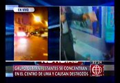 Tía María: Protestas en Centro de Lima dejaron destrucción de calles y veredas [FOTOS]