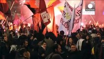 Una manifestación estudiantil finaliza con violentos incidentes en Santiago de Chile