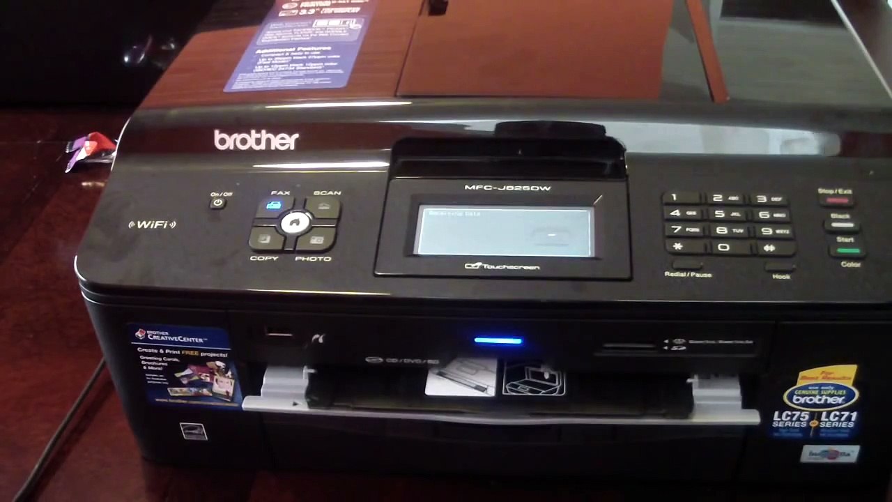 BROTHER MFC - J825DW PRINTER REVIEW WIFI 825 FAX SCAN COPY CD DVD PRINTING