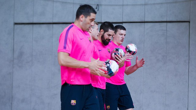 FCB Handbol: Primer entrenament a Alemanya / Primer entrenamiento en Alemania
