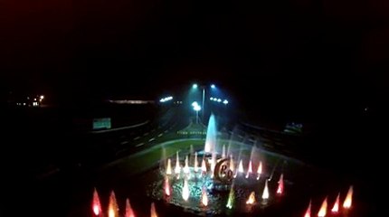 Night view of Fountains at Main Entrance-1 at Multan Public School Road