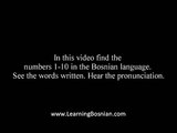 Learn Bosnian - the numbers 1 to 10 in Bosnian