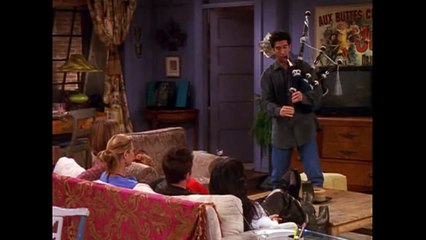 FRIENDS - Ross playing bagpipe