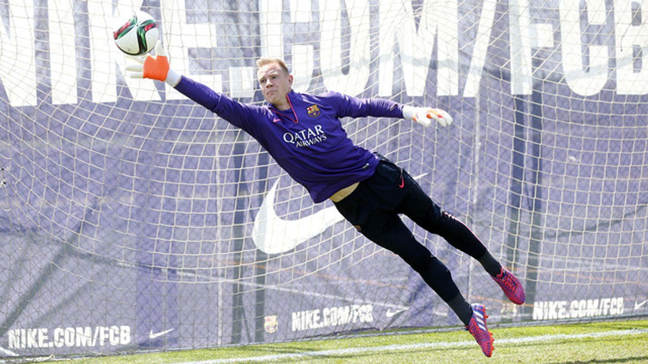 FC Barcelona training session: ready for the Cup final