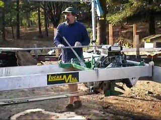 Lucas Mill Slabbing a Black Oak Burl, Brown Bear in Wood!