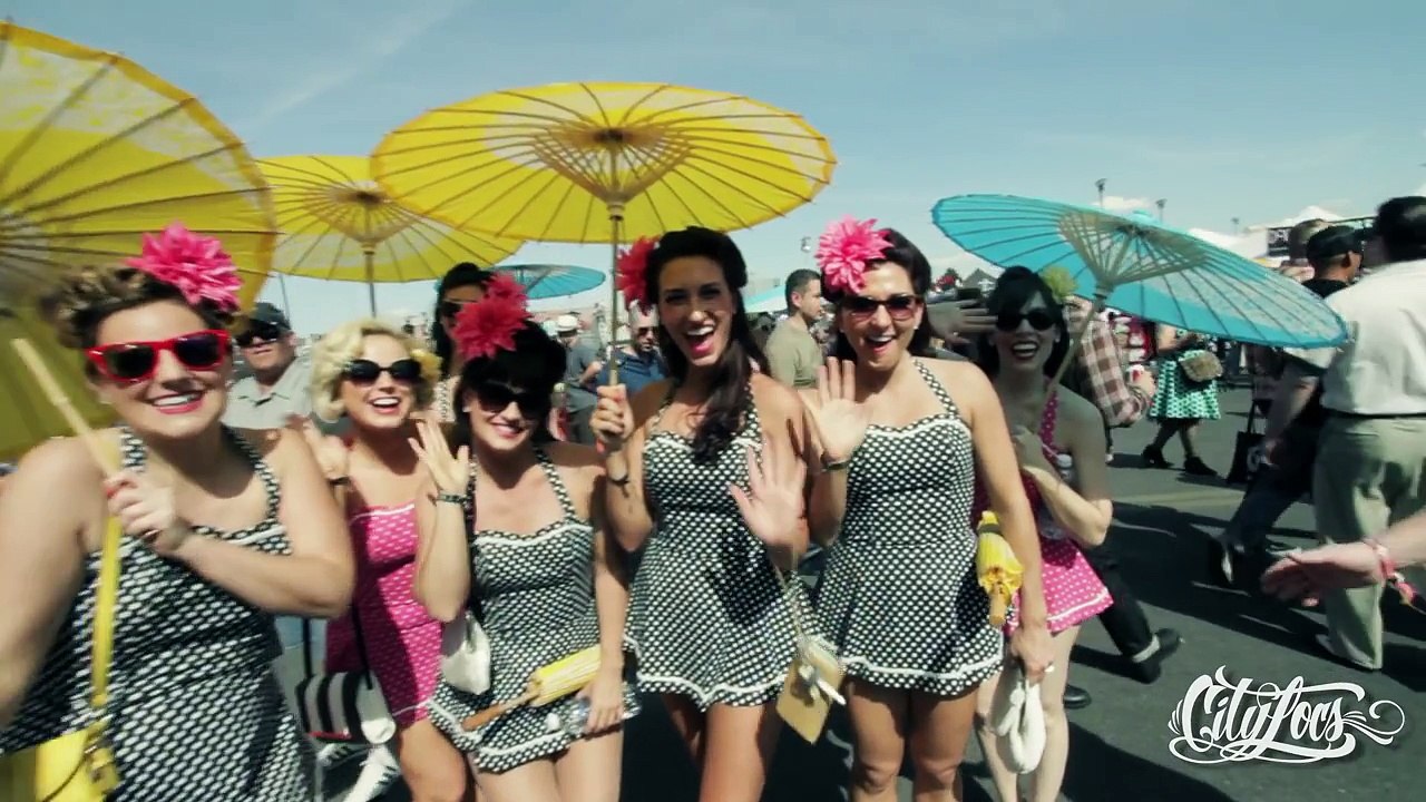 Hot Rods and Pin Up girls. Viva Las Vegas Rockabilly 2014