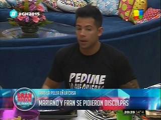 Francisco se disculpa con Mariano - GH2015