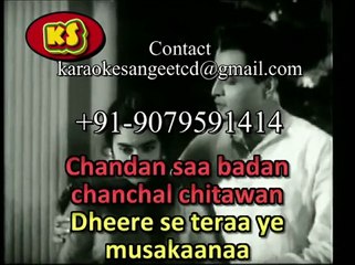 Chandan Sa Badan _ Video Karaoke With Scrolling Lyrics Mukesh ji