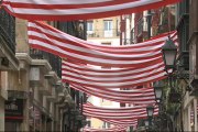 Bilbao, engalanada de banderas rojiblancas