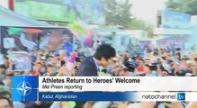 NATO in Afghanistan - Afghan athletes return to heroes' welcome