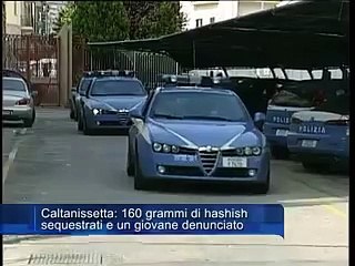 Caltanissetta 160 grammi di hashish sequestrati e un giovane denunciato