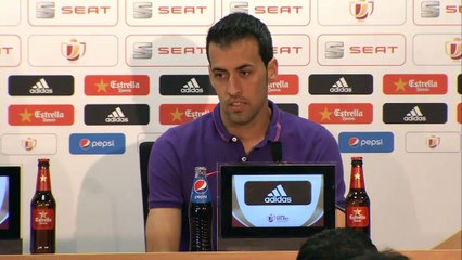 Busquets: "El Barcelona siempre es favorito, pero nunca se sabe en una final"