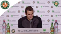 Press conference R. Federer 2015 French Open / R32