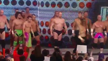 WWE  John Cena - Randy Orton Battle the Entire RAW Roster-2015