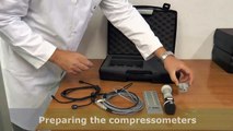 How to fit a concrete cylinder with compressometer-extensometer for Elasticity Modulus test