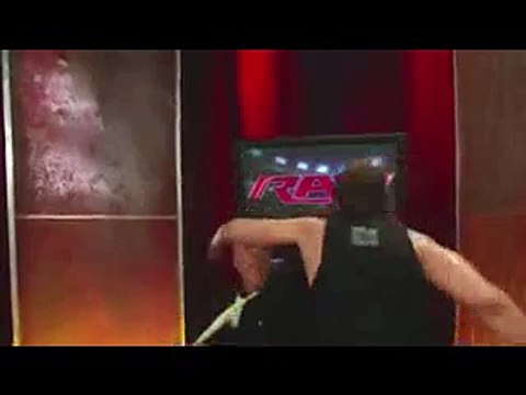 WWE RAW 25-5-2015 Dean Ambrose Attack JJ Security in WWE RAW 25 MAY 2015