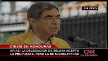 Oscar Arias anuncia el fracaso de las negociaciones