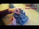 Cómo tejer: Bufanda en punto calado (dos agujas)