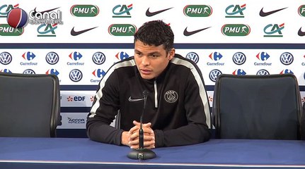 (CdF) Auxerre / PSG - La conférence de presse de Thiago Silva