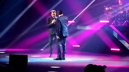 Gad Elmaleh  Johnny Hallyday fête les 20 ans de scène de Gad