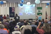 Pitcairn Islanders singing during first Skype video chat at Bounty-Pitcairn Conference 2012, #1