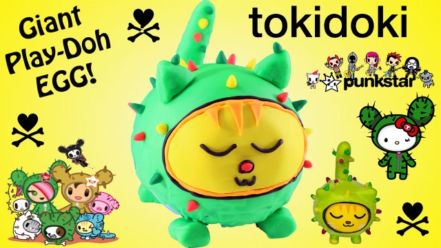 GIANT Tokidoki Cactus Kitties Play Doh Surprise Egg | Hello Kitty Frenzies Punkstar Frenzies