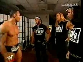 The Rock makes fun of the nwo