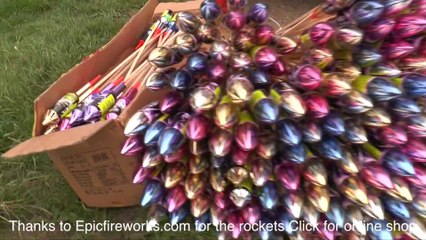 300 rockets get fired off all at the same time : incredible firework