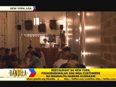 Eat first, talk later: NY resto requires 'silent meal'