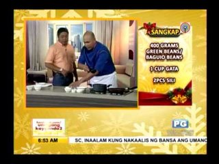 Recipes: Gising-gising and pinaputok na tilapia