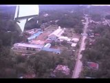 Exclusive aerial shots of quake epicenter