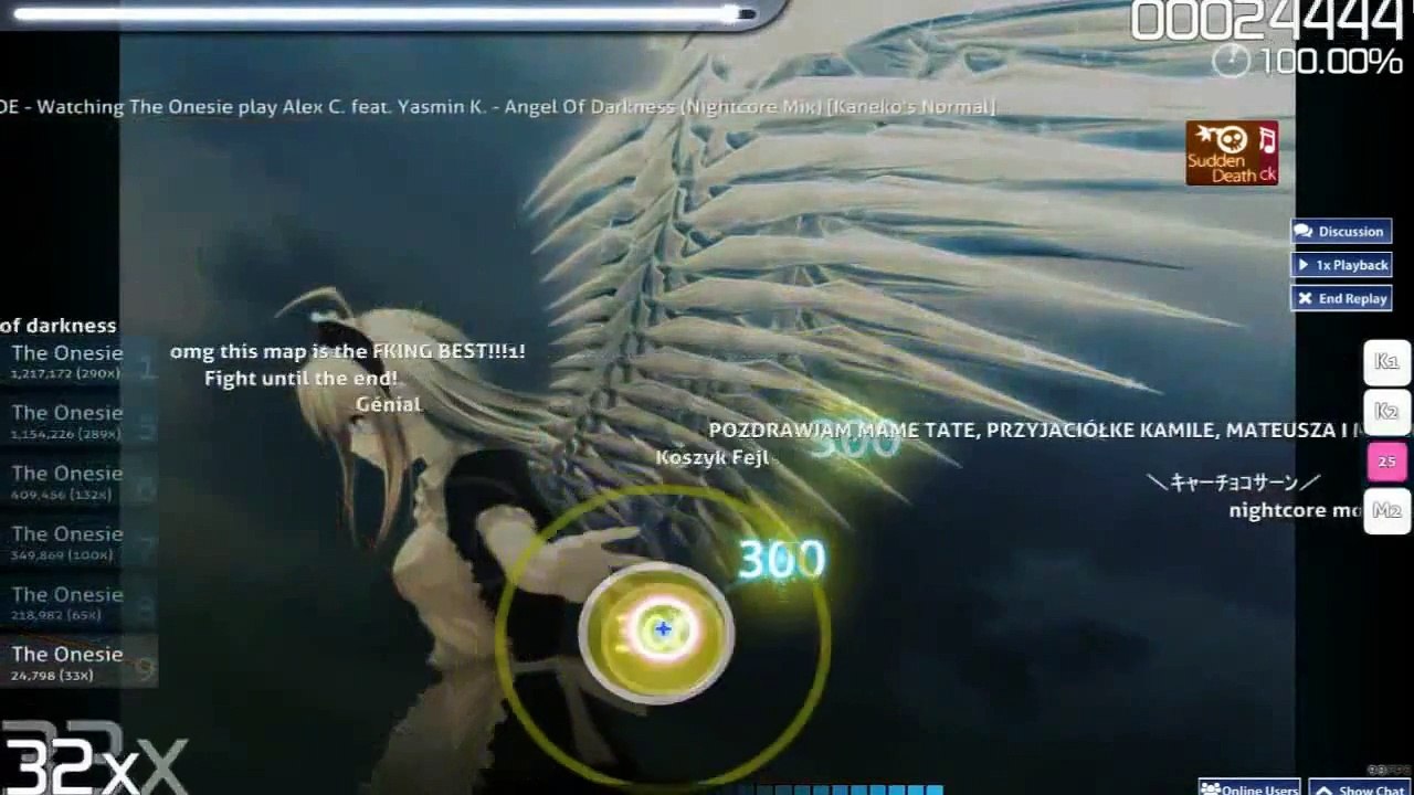 [ The Onesie Plays ] OSU: Angel Of Darkness (NIGHTCORE) "catchy song"